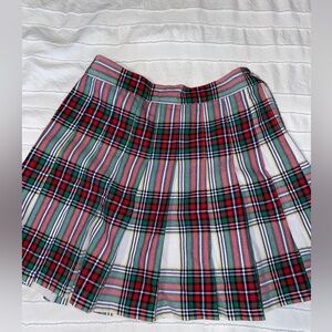 Aerie pleated plaid skirt